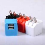 ETL Dual USB 2.4A Wall Charger with Folding US Plug